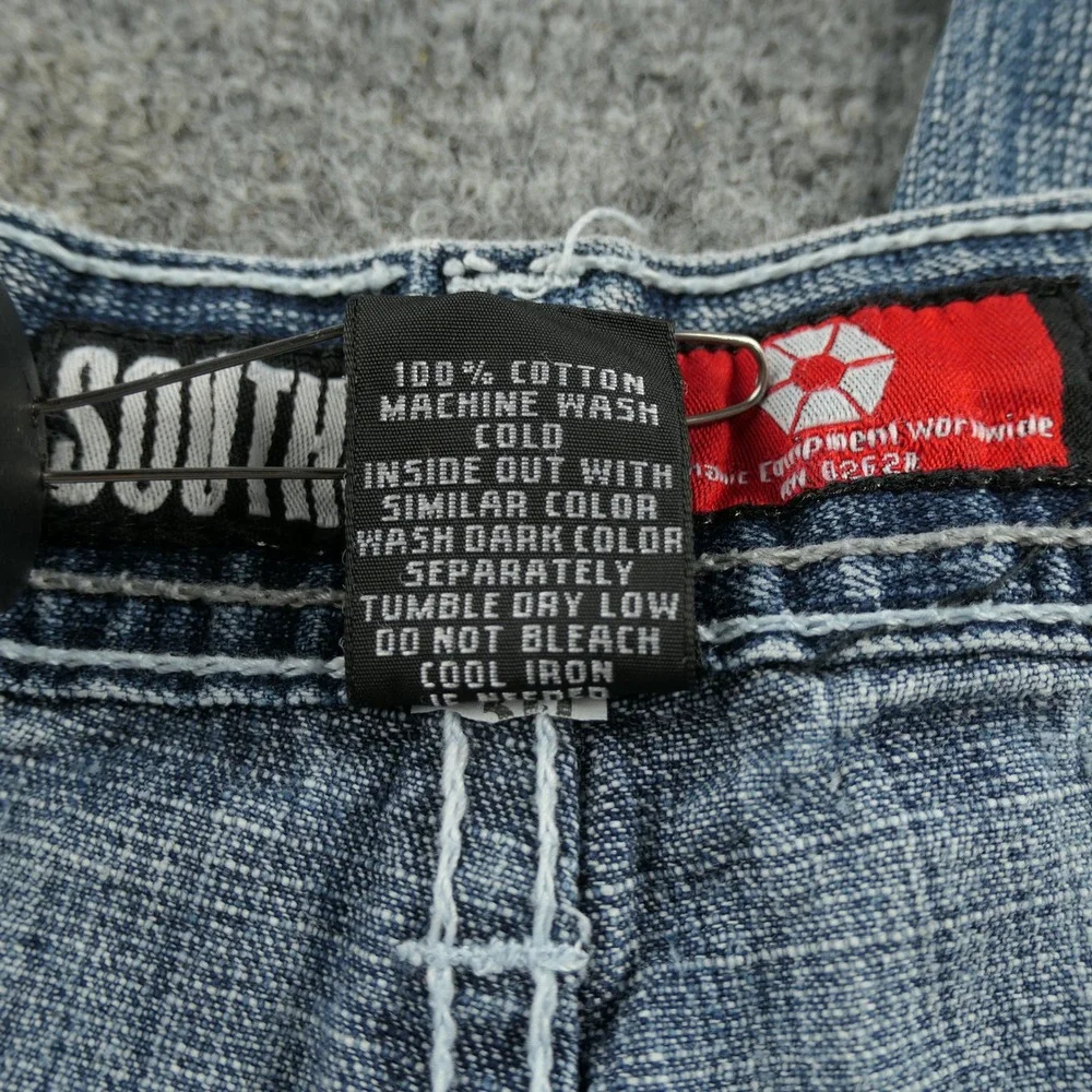 Southpole Jeans Mens 32x28 Red Tab Baggy Denim Y2K Hip Hop Skater Streetwear